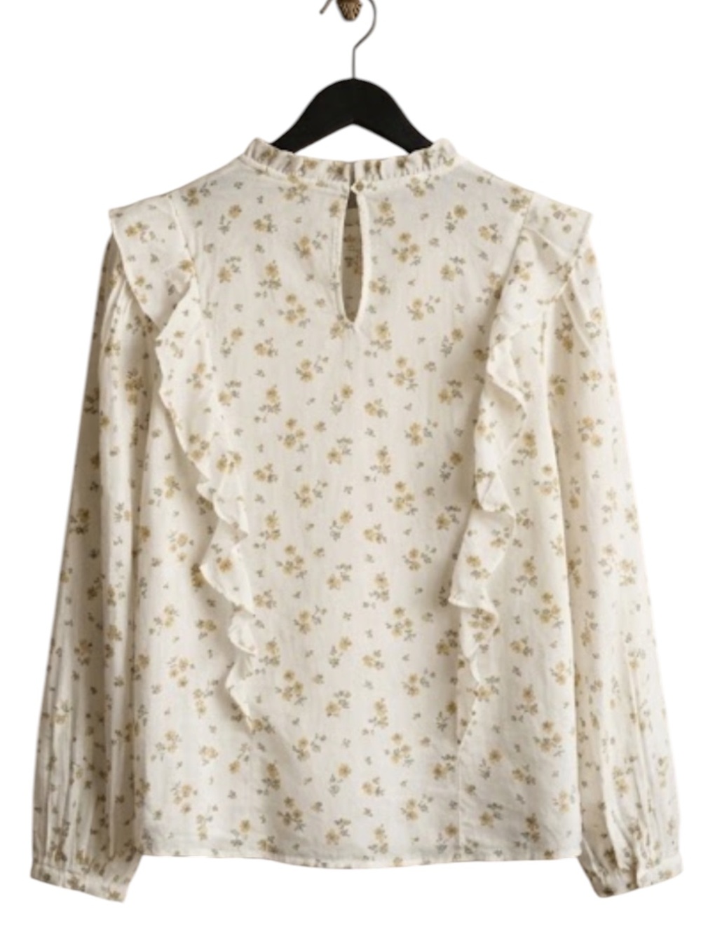 Veronica Beard Floral Ruffle Bib Pintuck Blouse Long Sleeve Cottagecore 6
Z - Picture 4 of 17